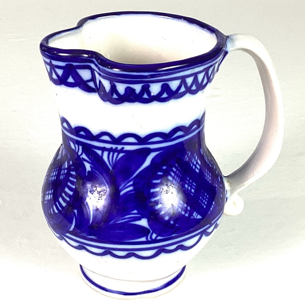 Lario-ceramics, hand painted, blue and white picture, Spain